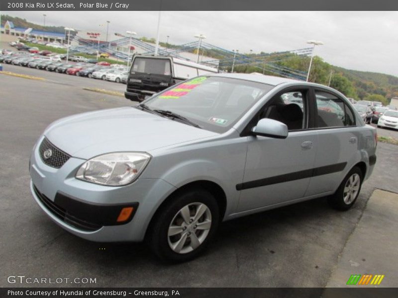 Polar Blue / Gray 2008 Kia Rio LX Sedan