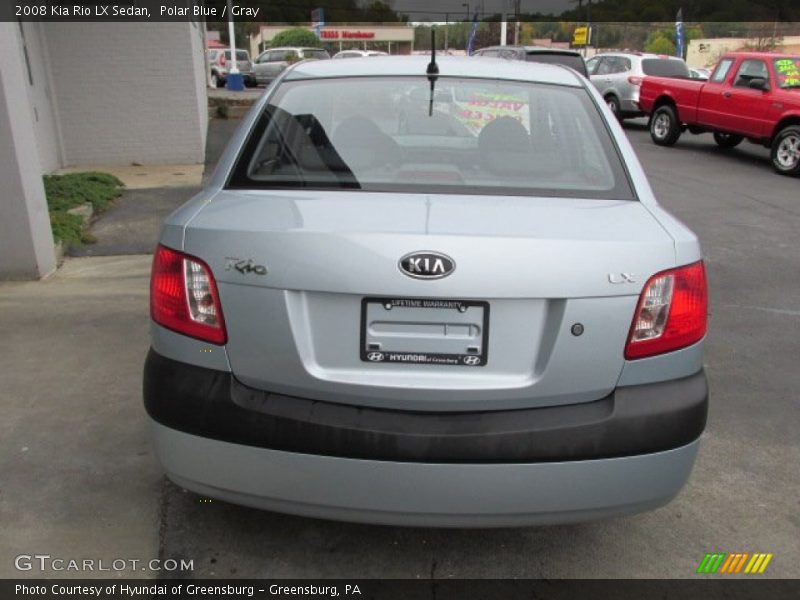 Polar Blue / Gray 2008 Kia Rio LX Sedan