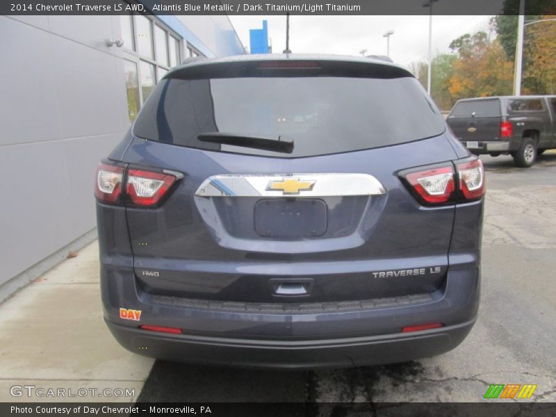 Atlantis Blue Metallic / Dark Titanium/Light Titanium 2014 Chevrolet Traverse LS AWD