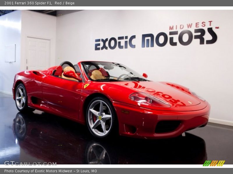 Red / Beige 2001 Ferrari 360 Spider F1