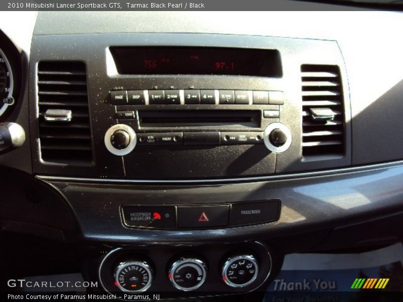 Tarmac Black Pearl / Black 2010 Mitsubishi Lancer Sportback GTS