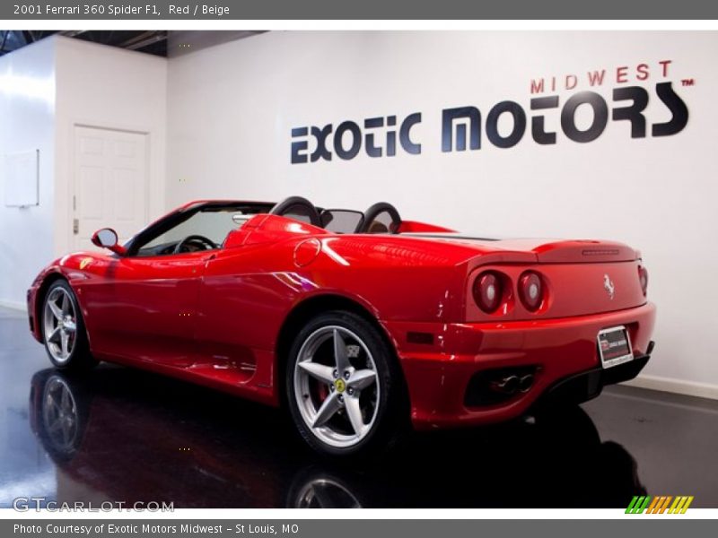 Red / Beige 2001 Ferrari 360 Spider F1