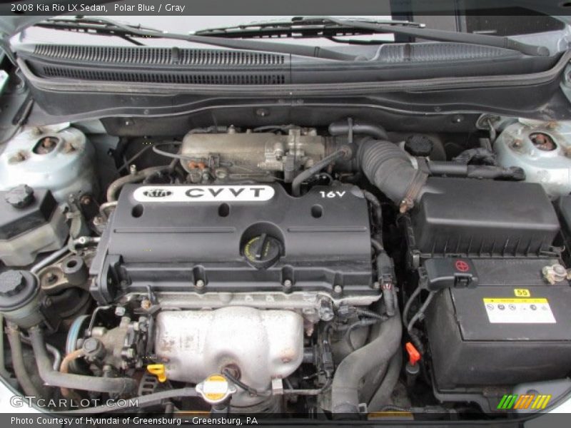 Polar Blue / Gray 2008 Kia Rio LX Sedan