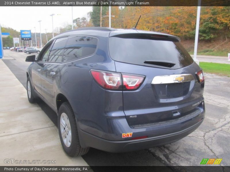 Atlantis Blue Metallic / Dark Titanium/Light Titanium 2014 Chevrolet Traverse LS AWD
