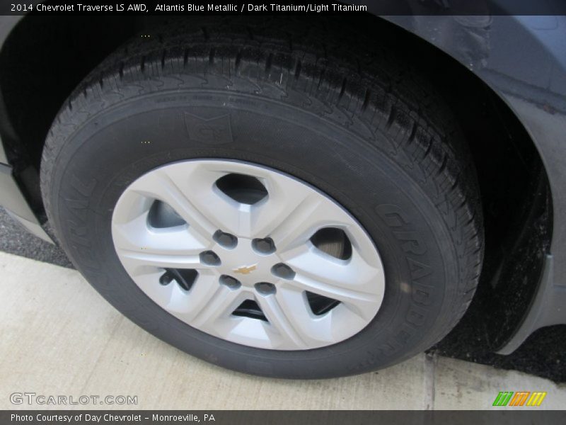 Atlantis Blue Metallic / Dark Titanium/Light Titanium 2014 Chevrolet Traverse LS AWD