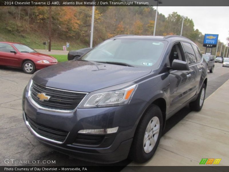 Atlantis Blue Metallic / Dark Titanium/Light Titanium 2014 Chevrolet Traverse LS AWD