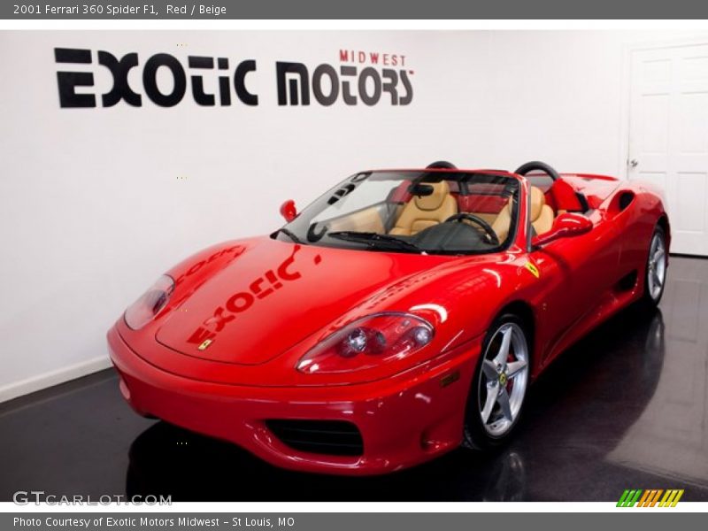 Red / Beige 2001 Ferrari 360 Spider F1