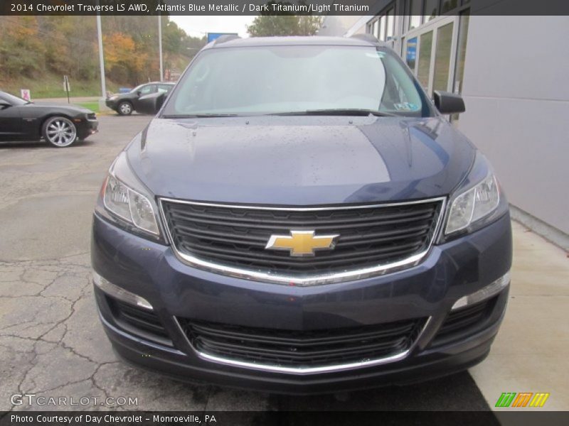 Atlantis Blue Metallic / Dark Titanium/Light Titanium 2014 Chevrolet Traverse LS AWD