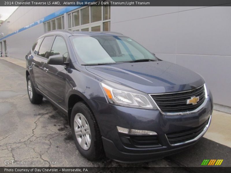 Atlantis Blue Metallic / Dark Titanium/Light Titanium 2014 Chevrolet Traverse LS AWD