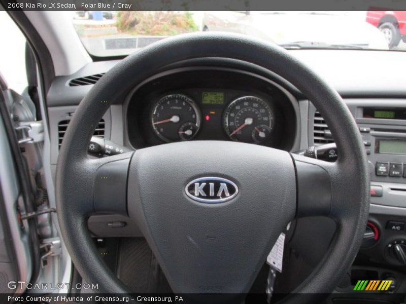 Polar Blue / Gray 2008 Kia Rio LX Sedan