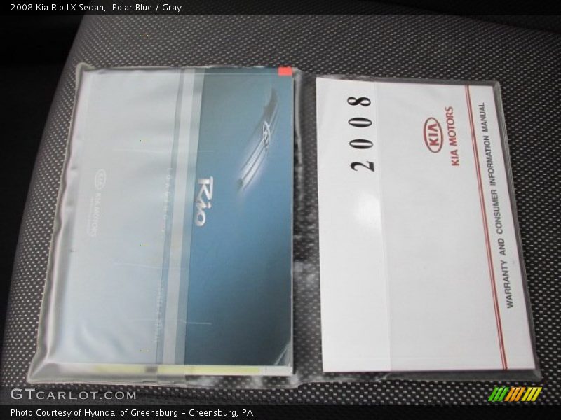 Polar Blue / Gray 2008 Kia Rio LX Sedan