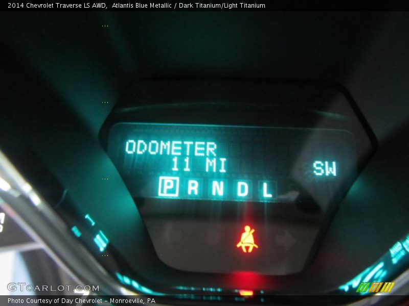 Atlantis Blue Metallic / Dark Titanium/Light Titanium 2014 Chevrolet Traverse LS AWD