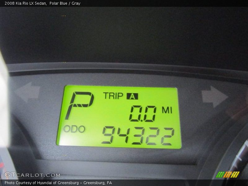 Polar Blue / Gray 2008 Kia Rio LX Sedan