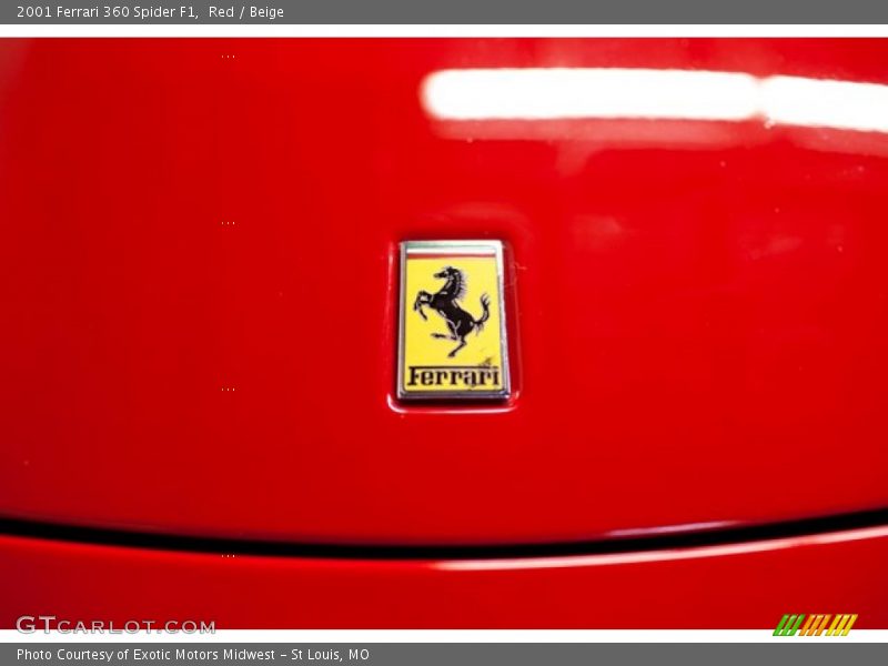 Red / Beige 2001 Ferrari 360 Spider F1