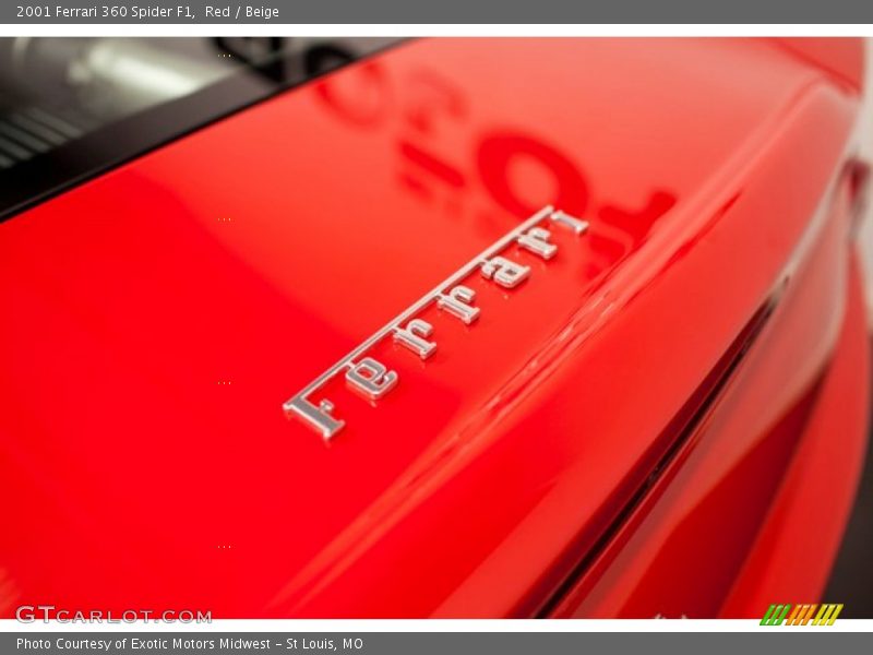 Red / Beige 2001 Ferrari 360 Spider F1