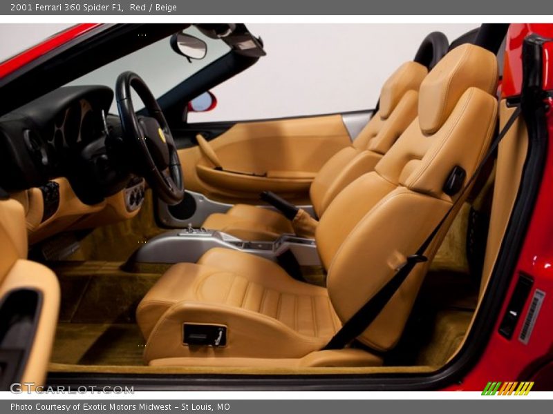 Front Seat of 2001 360 Spider F1