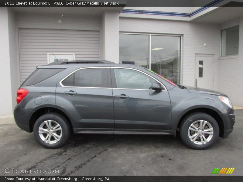 Cyber Gray Metallic / Jet Black 2011 Chevrolet Equinox LT AWD