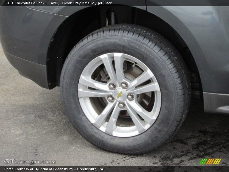 Cyber Gray Metallic / Jet Black 2011 Chevrolet Equinox LT AWD