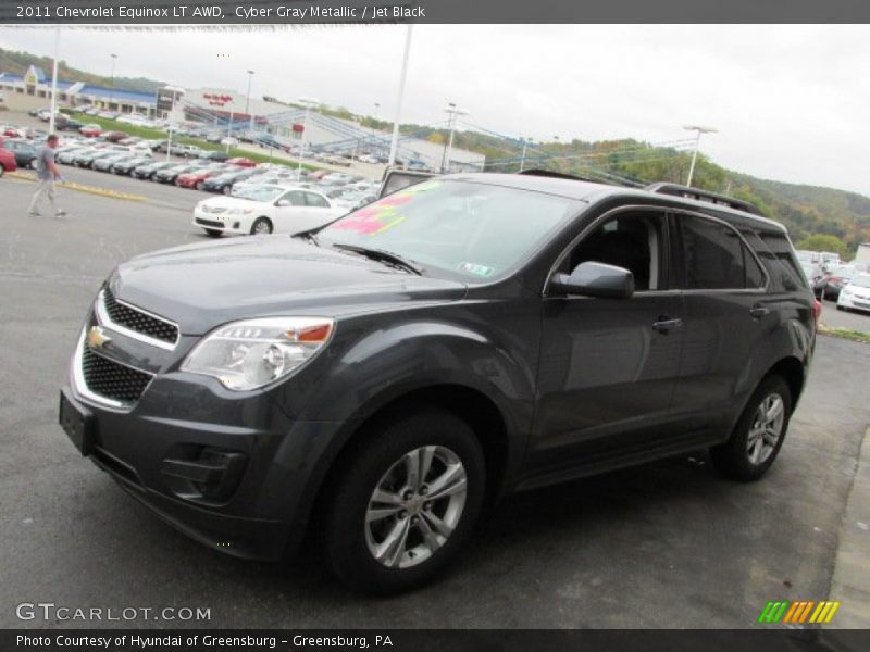 Cyber Gray Metallic / Jet Black 2011 Chevrolet Equinox LT AWD