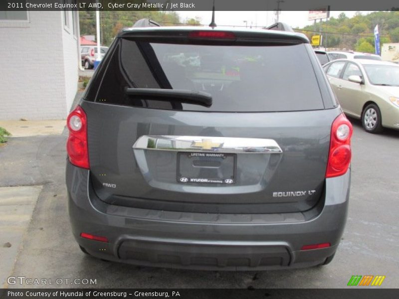 Cyber Gray Metallic / Jet Black 2011 Chevrolet Equinox LT AWD