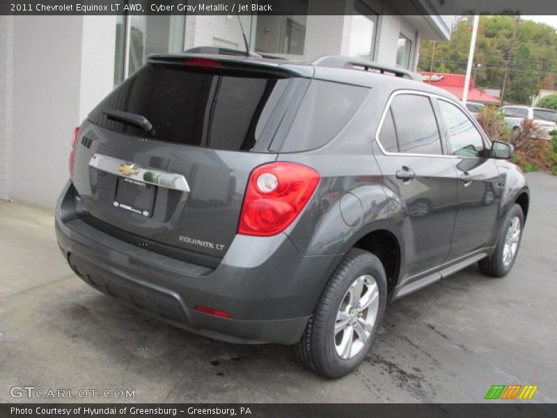 Cyber Gray Metallic / Jet Black 2011 Chevrolet Equinox LT AWD