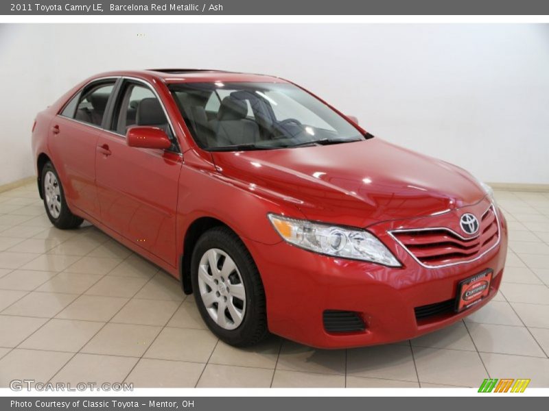 Barcelona Red Metallic / Ash 2011 Toyota Camry LE