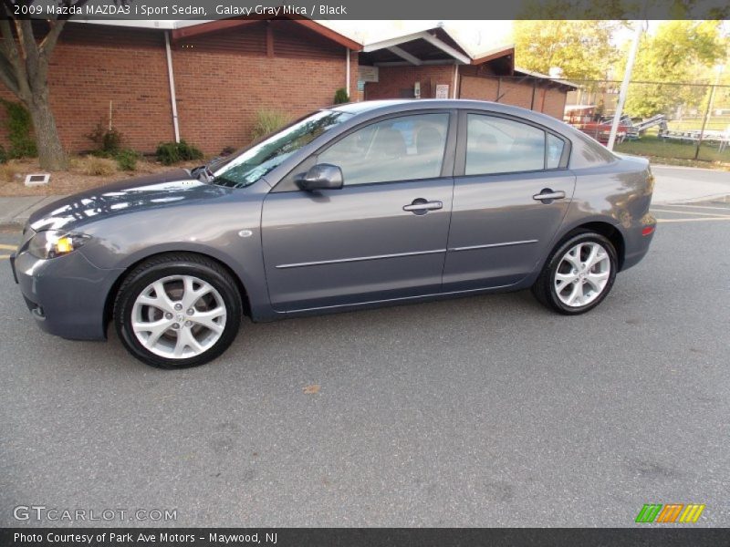 Galaxy Gray Mica / Black 2009 Mazda MAZDA3 i Sport Sedan