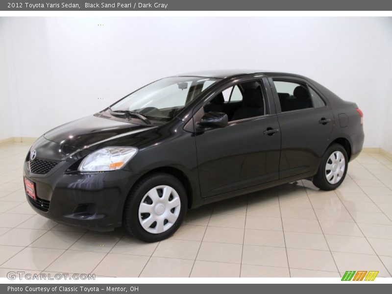 Black Sand Pearl / Dark Gray 2012 Toyota Yaris Sedan