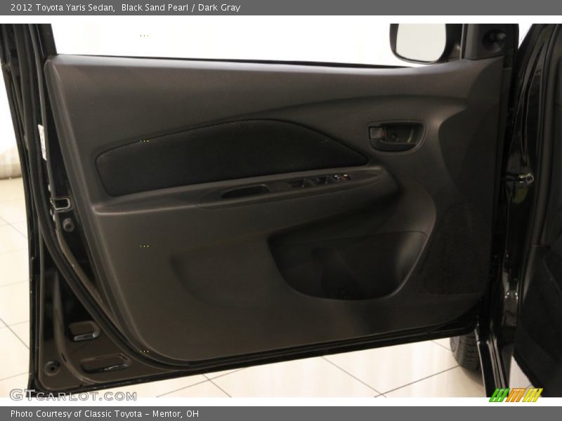 Black Sand Pearl / Dark Gray 2012 Toyota Yaris Sedan