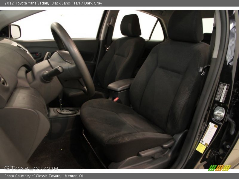 Black Sand Pearl / Dark Gray 2012 Toyota Yaris Sedan