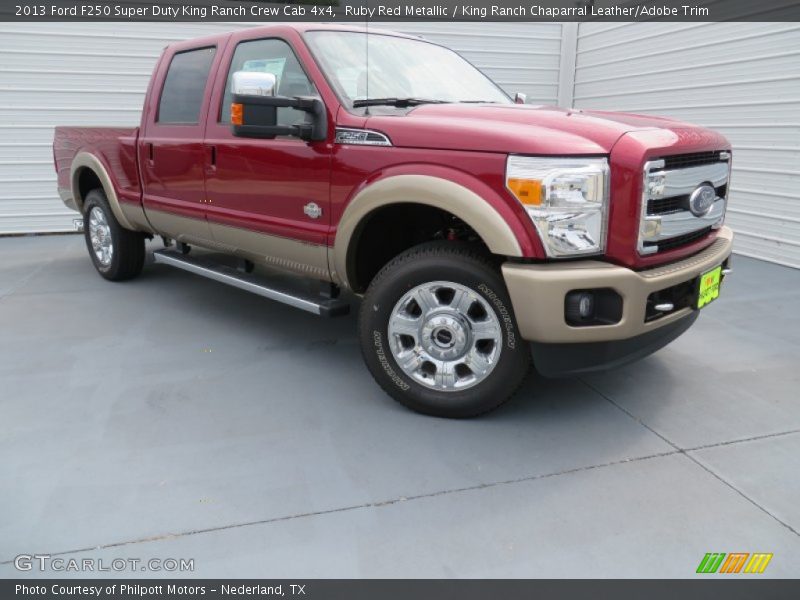 Ruby Red Metallic / King Ranch Chaparral Leather/Adobe Trim 2013 Ford F250 Super Duty King Ranch Crew Cab 4x4