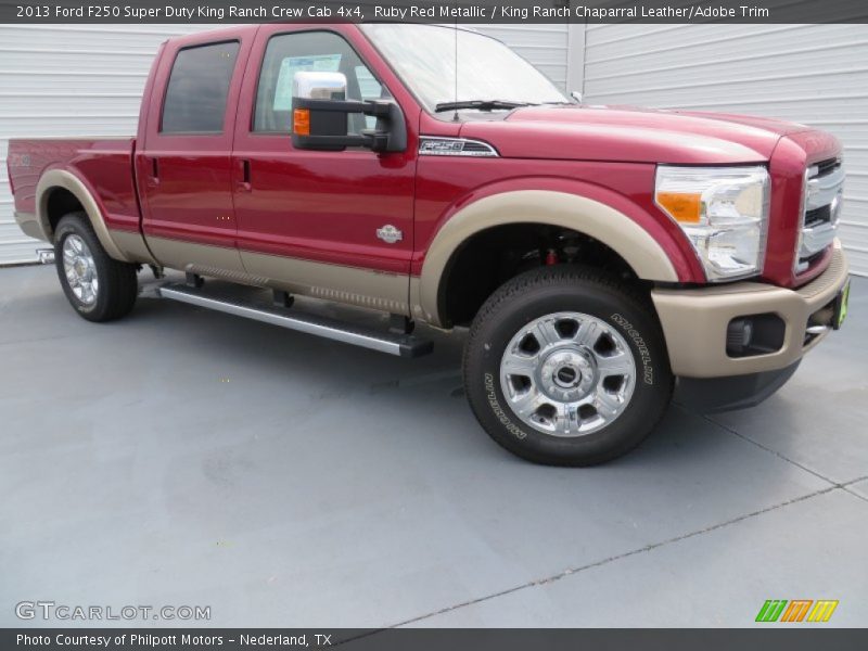Ruby Red Metallic / King Ranch Chaparral Leather/Adobe Trim 2013 Ford F250 Super Duty King Ranch Crew Cab 4x4