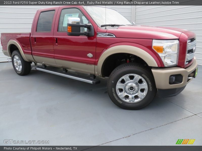 Ruby Red Metallic / King Ranch Chaparral Leather/Adobe Trim 2013 Ford F250 Super Duty King Ranch Crew Cab 4x4
