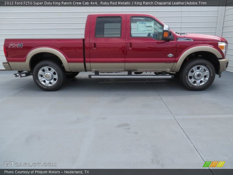 Ruby Red Metallic / King Ranch Chaparral Leather/Adobe Trim 2013 Ford F250 Super Duty King Ranch Crew Cab 4x4