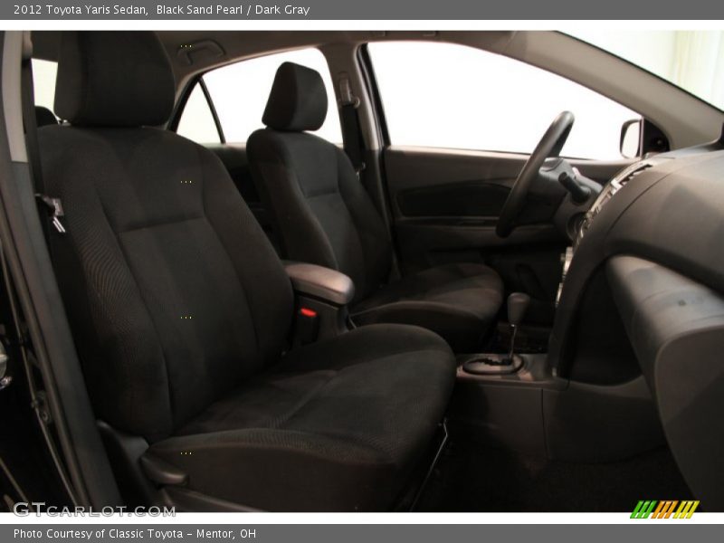 Black Sand Pearl / Dark Gray 2012 Toyota Yaris Sedan