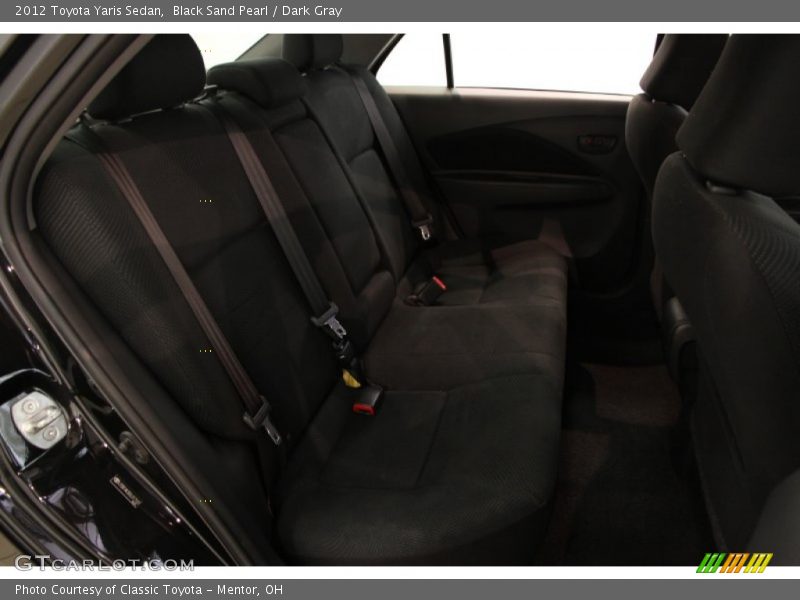 Black Sand Pearl / Dark Gray 2012 Toyota Yaris Sedan