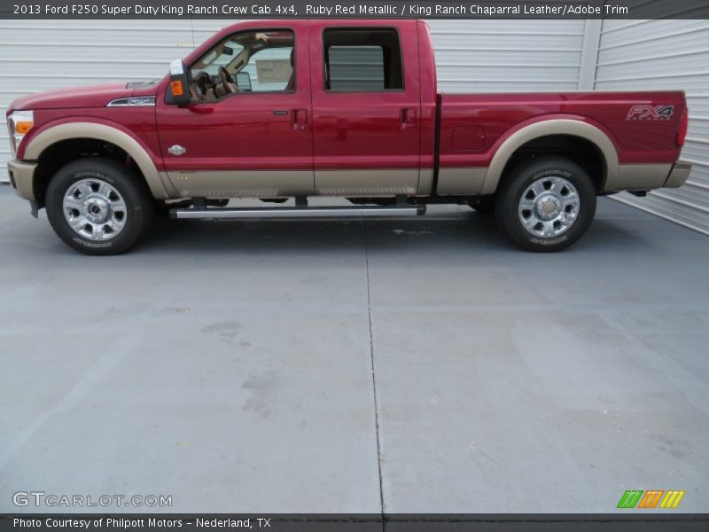 Ruby Red Metallic / King Ranch Chaparral Leather/Adobe Trim 2013 Ford F250 Super Duty King Ranch Crew Cab 4x4