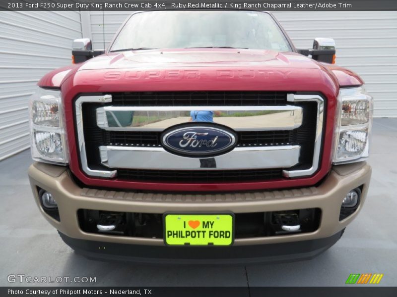 Ruby Red Metallic / King Ranch Chaparral Leather/Adobe Trim 2013 Ford F250 Super Duty King Ranch Crew Cab 4x4