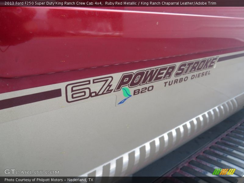 Ruby Red Metallic / King Ranch Chaparral Leather/Adobe Trim 2013 Ford F250 Super Duty King Ranch Crew Cab 4x4
