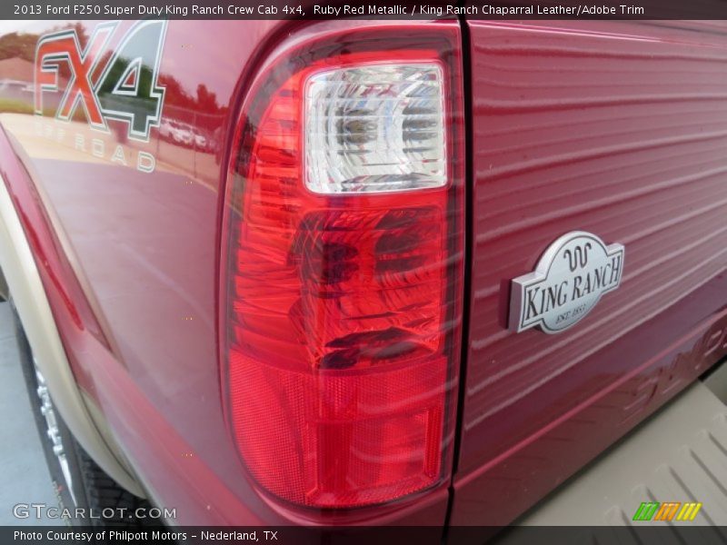 Ruby Red Metallic / King Ranch Chaparral Leather/Adobe Trim 2013 Ford F250 Super Duty King Ranch Crew Cab 4x4