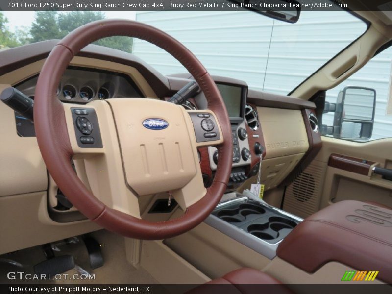 Ruby Red Metallic / King Ranch Chaparral Leather/Adobe Trim 2013 Ford F250 Super Duty King Ranch Crew Cab 4x4