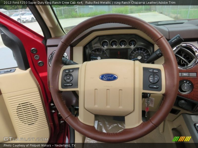 Ruby Red Metallic / King Ranch Chaparral Leather/Adobe Trim 2013 Ford F250 Super Duty King Ranch Crew Cab 4x4