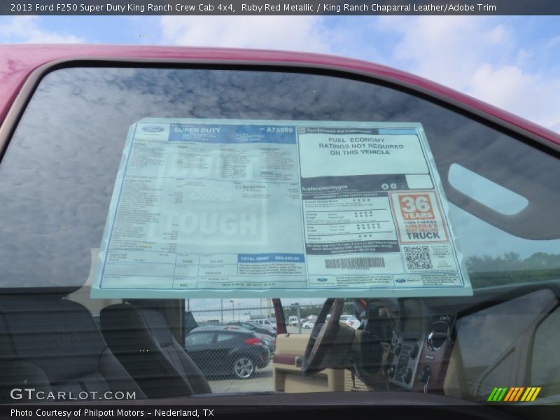 Ruby Red Metallic / King Ranch Chaparral Leather/Adobe Trim 2013 Ford F250 Super Duty King Ranch Crew Cab 4x4