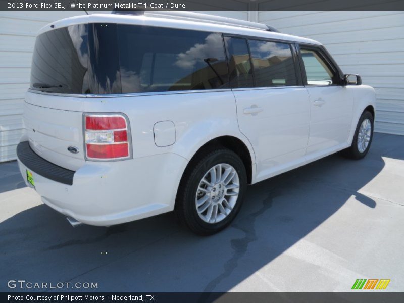 White Platinum Metallic Tri-Coat / Dune 2013 Ford Flex SEL