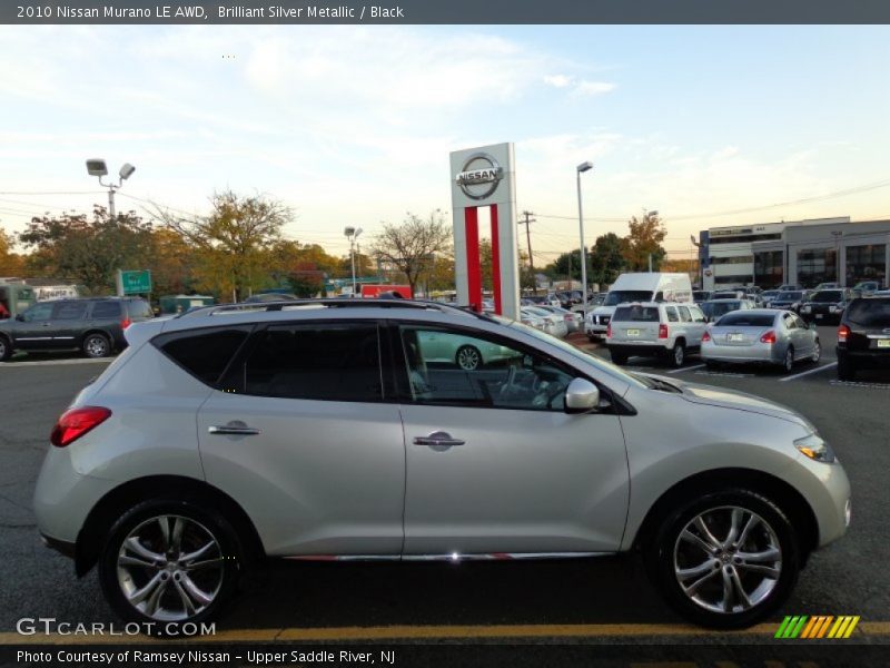 Brilliant Silver Metallic / Black 2010 Nissan Murano LE AWD