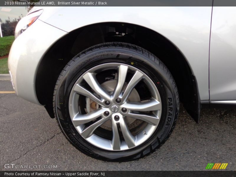 Brilliant Silver Metallic / Black 2010 Nissan Murano LE AWD