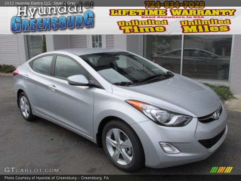 Silver / Gray 2013 Hyundai Elantra GLS