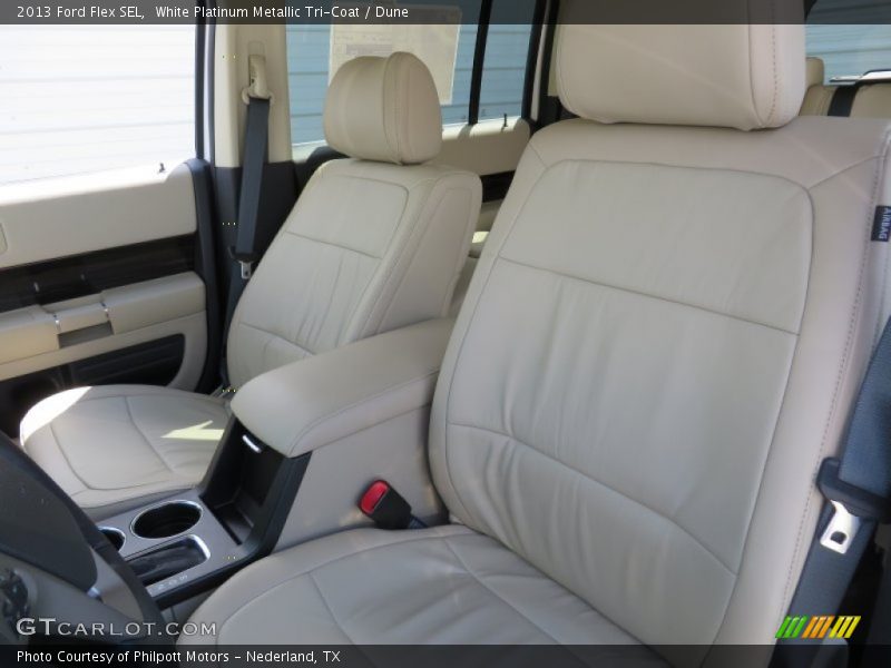 White Platinum Metallic Tri-Coat / Dune 2013 Ford Flex SEL