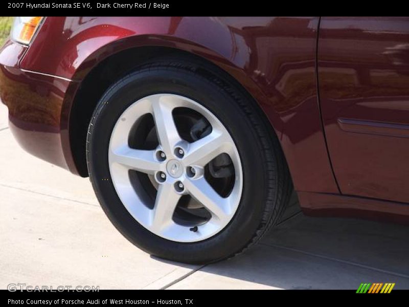 Dark Cherry Red / Beige 2007 Hyundai Sonata SE V6