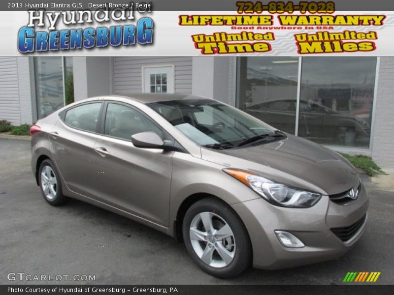 Desert Bronze / Beige 2013 Hyundai Elantra GLS